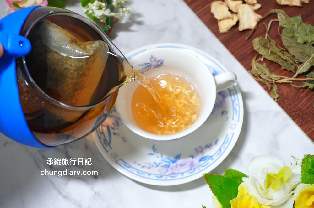 漢方養生茶推薦【常逸茶】全德中醫團隊研發，添加中藥與花草原料：金錢薄荷、西洋參、桔梗、陳皮、桑葉、甘草、菊花、乾薑。主打補充營養、調養正氣、減緩腦霧的茶品！