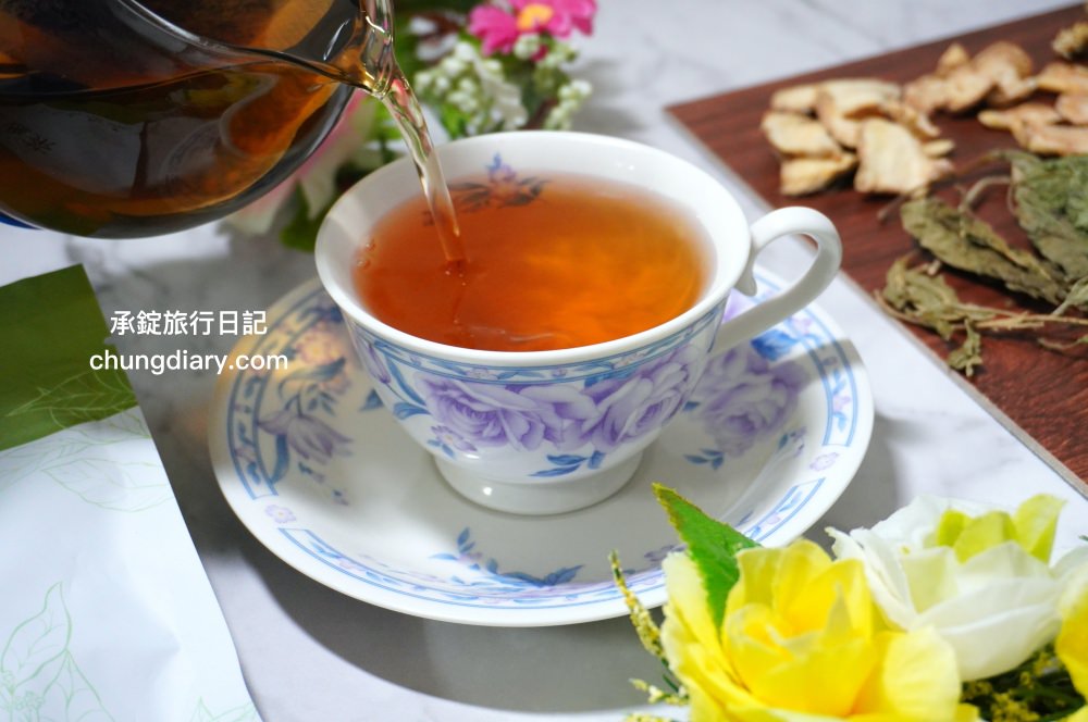 漢方養生茶推薦【常逸茶】全德中醫團隊研發，添加中藥與花草原料：金錢薄荷、西洋參、桔梗、陳皮、桑葉、甘草、菊花、乾薑。主打補充營養、調養正氣、減緩腦霧的茶品！