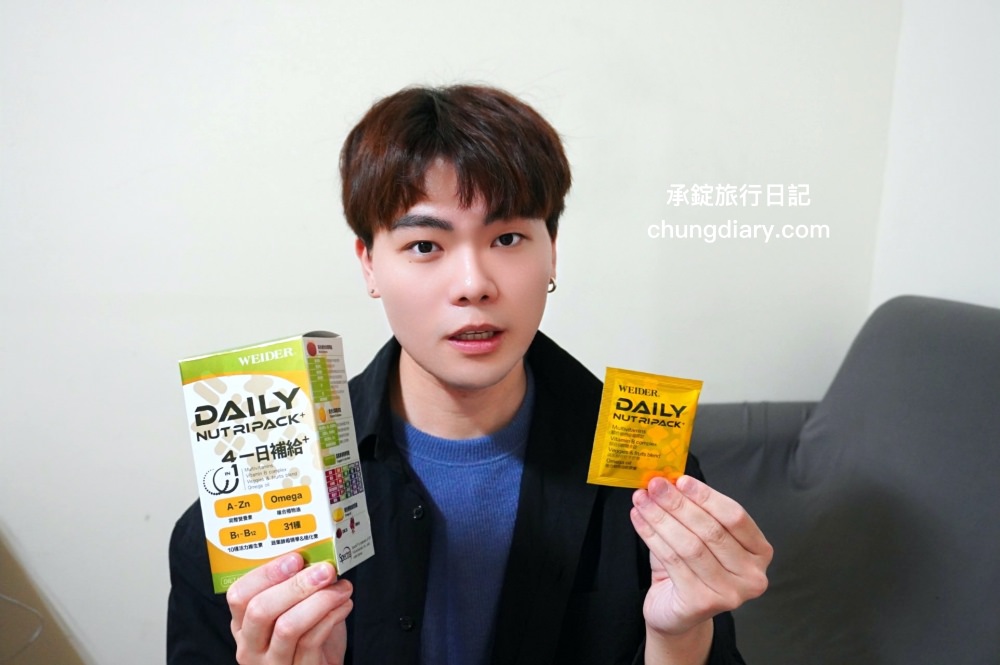 專為上班族設計綜合維他命【威德一日補給+】WEIDER威德保健品，4效合一的營養補給包！綜合維生素礦物質＋複合莓果、完整B群、Omega-369複合植物油、31種蔬果酵素精華。