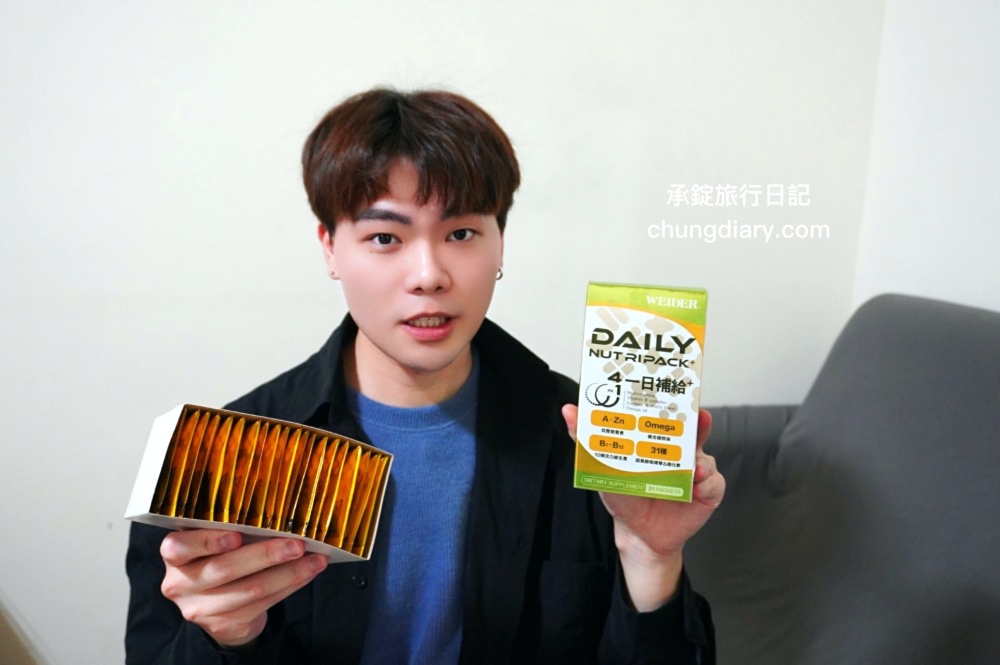 專為上班族設計綜合維他命【威德一日補給+】WEIDER威德保健品，4效合一的營養補給包！綜合維生素礦物質＋複合莓果、完整B群、Omega-369複合植物油、31種蔬果酵素精華。