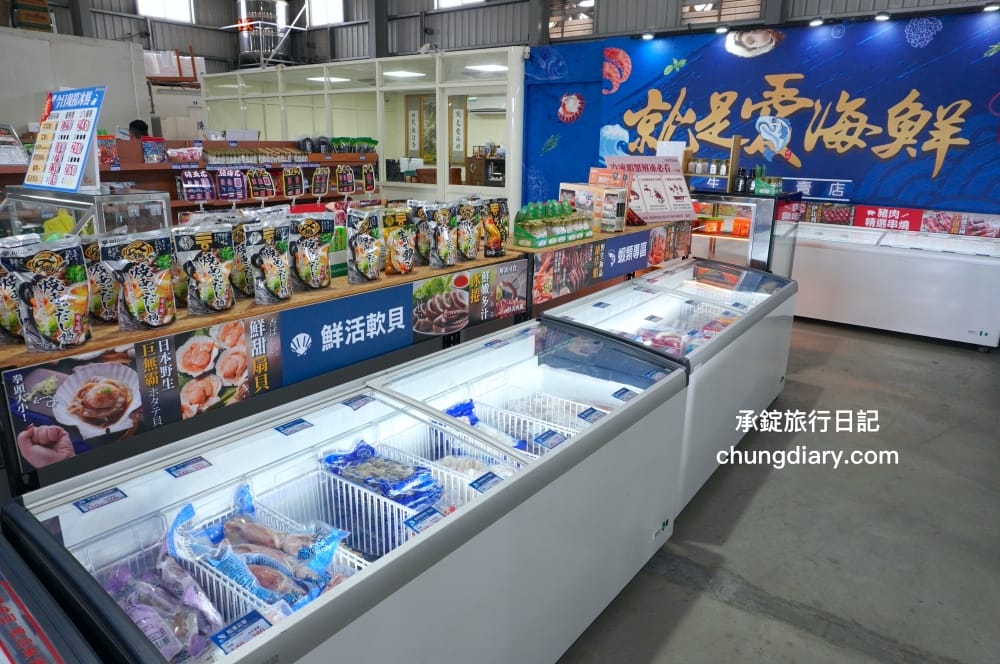 就是愛海鮮｜彰化花壇海鮮肉品市集｜全面升級冷氣開放！活體泰國蝦、鮭魚生魚片、中秋烤肉串燒宅配組合。